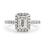 Emerald Cut Solitaire Diamond Ring 1ct K VS2 WGI 18K White Gold
