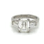 Emerald cut diamond solitaire ring 3.01 ct