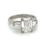 Emerald cut diamond solitaire ring 3.01 ct