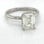 Solitaire Emerald cut diamond ring 3.01 ct