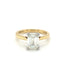 Solitaire Emerald cut diamond ring 2.43 ct