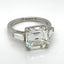 Solitaire diamond ring with Square Emerald cut centre 5.07