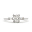 Cushion Cut Solitaire Diamond Ring 1ct G SI WGI 18K White Gold
