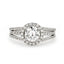 Radiant Cut Solitaire Diamond Ring 1ct F SI1 WGI 18K White Gold