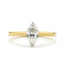 Marquise Cut Solitaire Diamond Ring 0.92ct I SI1 WGI 18K Yellow And White Gold