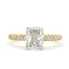 Radiant Cut Solitaire Diamond Ring 2.02ct K SI2 GIA 18K Yellow And White Gold