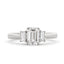 Emerald Cut Solitaire Diamond Ring 1.02ct G SI2 IGI 18K White Gold