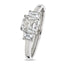 Asscher Cut Solitaire Diamond Ring 1.03ct G SI1 WGI 18K White Gold