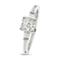 Radiant Cut Diamond 1.02ct G SI1 GIA 18k White Gold Engagement Ring