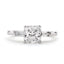 Radiant Cut Solitaire Diamond Ring 1.81ct E SI2 WGI 18K White Gold