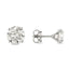 A pair of diamond Stud Earrings 3.07ct I SI2 WGI 18K white gold