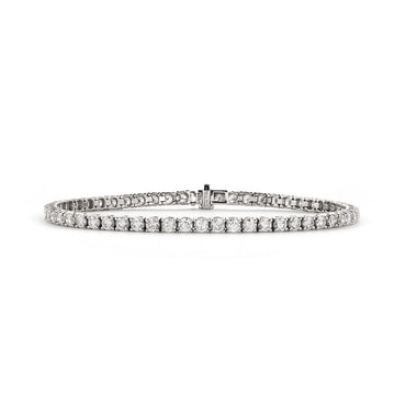 Diamond tennis bracelet 4.31ct F-G VS-SI WGI 18K white gold