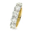 Round Brilliant Cut 5-stone Diamond Ring 2.97ct L-N VS1-VS2 18K yellow and white gold