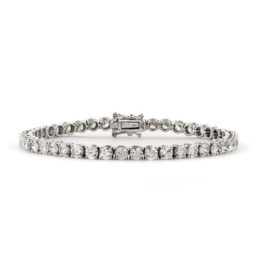 Diamond tennis bracelet 9.03ct H-I VS-SI WGI 18K white gold