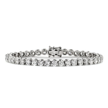 Diamond tennis bracelet 13.12ct H-I SI1-SI2 WGI 18K white gold