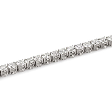 Diamond tennis bracelet 6.89ct F-G VVS-VS WGI 18K white gold