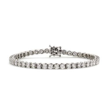 Diamond tennis bracelet 6.89ct F-G VVS-VS WGI 18K white gold