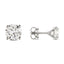 A pair of diamond Stud Earrings 1.45ct F SI1 WGI 18K white gold