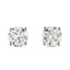 A pair of diamond Stud Earrings 1.45ct F SI1 WGI 18K white gold