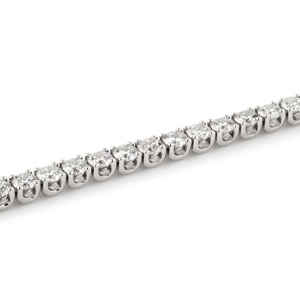 Diamond tennis bracelet 11.76ct H-I VS1-VS2 WGI 18K white gold