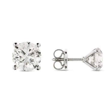 A pair of diamond Stud Earrings 1.44ct H-I SI1 WGI 18K white gold