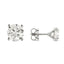 A pair of diamond Stud Earrings 1.44ct H-I SI1 WGI 18K white gold