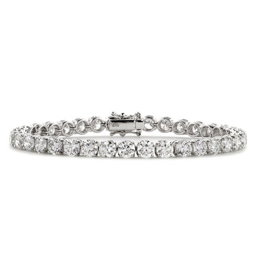 Diamond tennis bracelet 18.39ct F-G VS-SI WGI 18K white gold