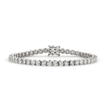 Diamond tennis bracelet 8.53ct F-G VS-SI WGI 18K white gold