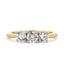 Round Brilliant Cut 3-stone Diamond Ring 0.97ct H VS-SI WGI 18K yellow and white gold