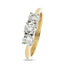 Round Brilliant Cut 3-stone Diamond Ring 0.97ct H VS-SI WGI 18K yellow and white gold