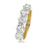 Round Brilliant Cut 5-stone Diamond Ring 2.00ct F-H SI1-SI2 18K yellow and white gold
