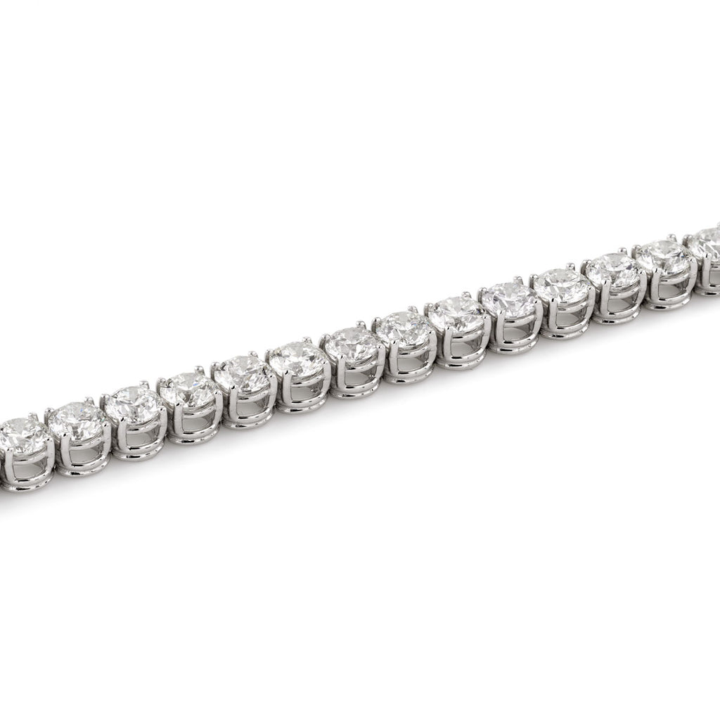 Diamond tennis bracelet 12.08ct F-G VS-SI WGI 18K white gold
