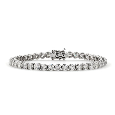 Diamond tennis bracelet 12.08ct F-G VS-SI WGI 18K white gold