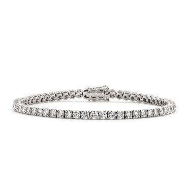Diamond tennis bracelet 5.03ct F-G VS WGI 18K white gold
