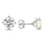 A pair of diamond Stud Earrings 3.04ct H VS2-SI1 WGI 18K white gold