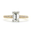 Emerald Cut Solitaire Diamond Ring 1.16ct L SI1 WGI 18K Yellow And White Gold