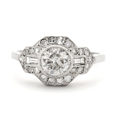 Round Brilliant Cut Solitaire Diamond Ring 1ct E I1 WGI Platinum