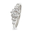 Art Deco Round Brilliant Cut Diamond 1.07ct F I1 WGI Platinum Engagement Ring