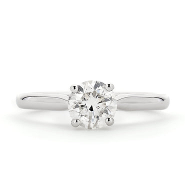 Round Brilliant Cut Solitaire Diamond Ring 1.05ct G SI2 WGI 18K White Gold