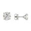 A pair of diamond Stud Earrings 2.41ct F SI2 IGI 18K white gold