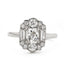 Cushion Old Cut Solitaire Diamond Ring 0.93ct I VS2 WGI Platinum