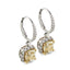 A pair of halo diamond Drop Earrings 2.49ct NATURAL FANCY YELLOW VS2-SI1 WGI 18K yellow and white gold
