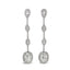 A pair of cushion cut diamond Drop Earrings 1.02ct H-I VS2 WGI 18K white gold