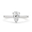 Pear-shape Solitaire Diamond Ring 1.01ct E SI1 IGI 18K White Gold