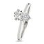 Pear-shape Solitaire Diamond Ring 1.01ct E SI1 IGI 18K White Gold