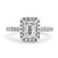 Emerald Cut Solitaire Diamond Ring 1ct K VS2 WGI 18K White Gold