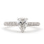 Pear-shape Solitaire Diamond Ring 0.92ct F SI1 WGI 18K White Gold