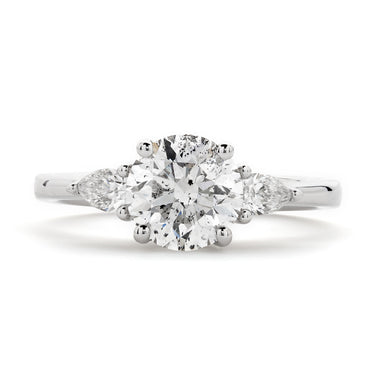 Round Brilliant Cut Solitaire Diamond Ring 1.7ct F SI2 WGI 18K White Gold