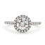 Round Brilliant Cut Solitaire Diamond Ring 1.02ct H I1 GIA 18K White Gold