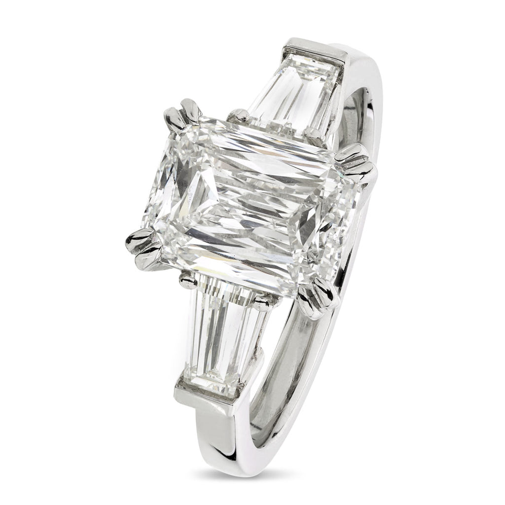 CrissCut Solitaire Diamond Ring 3.06ct J SI1 GIA Platinum